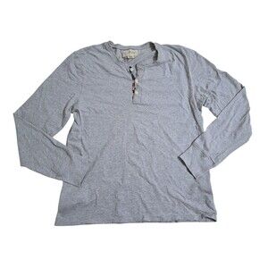 Denim Supply Ralph Lauren Henley USA Flag Tshirt Men's Large Gray Vintage